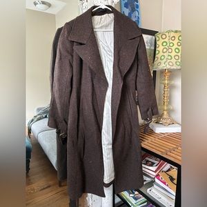 Jungal 100% brown wool coat